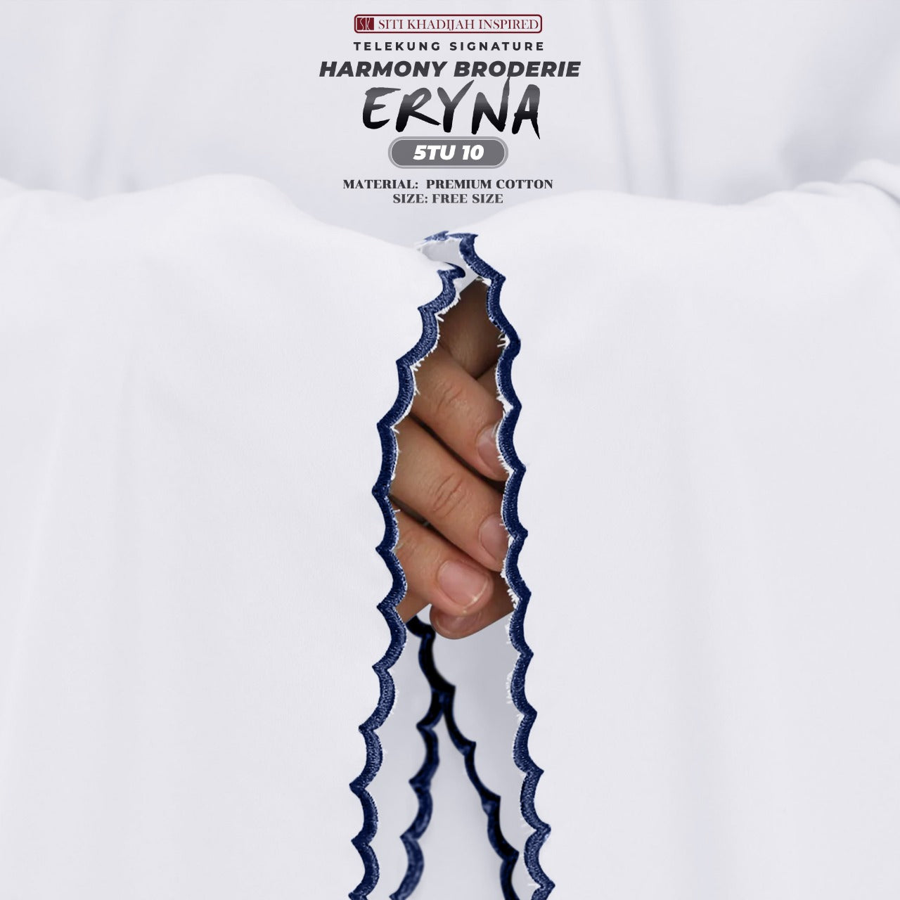 Telekung Inspired SK Harmony Broderie Eryna Collection Free Woven bag (5TU)
