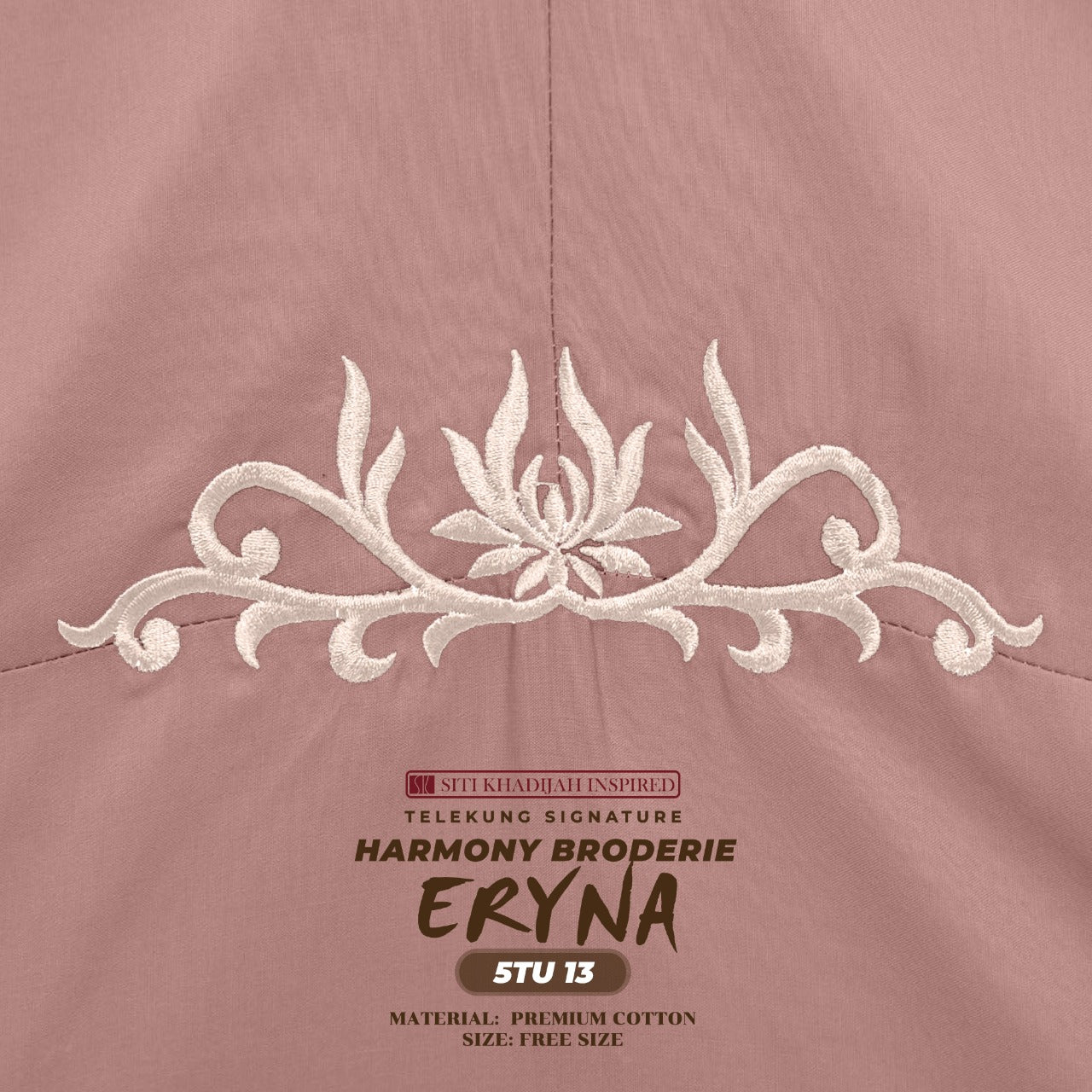 Telekung Inspired SK Harmony Broderie Eryna Collection Free Woven bag (5TU)