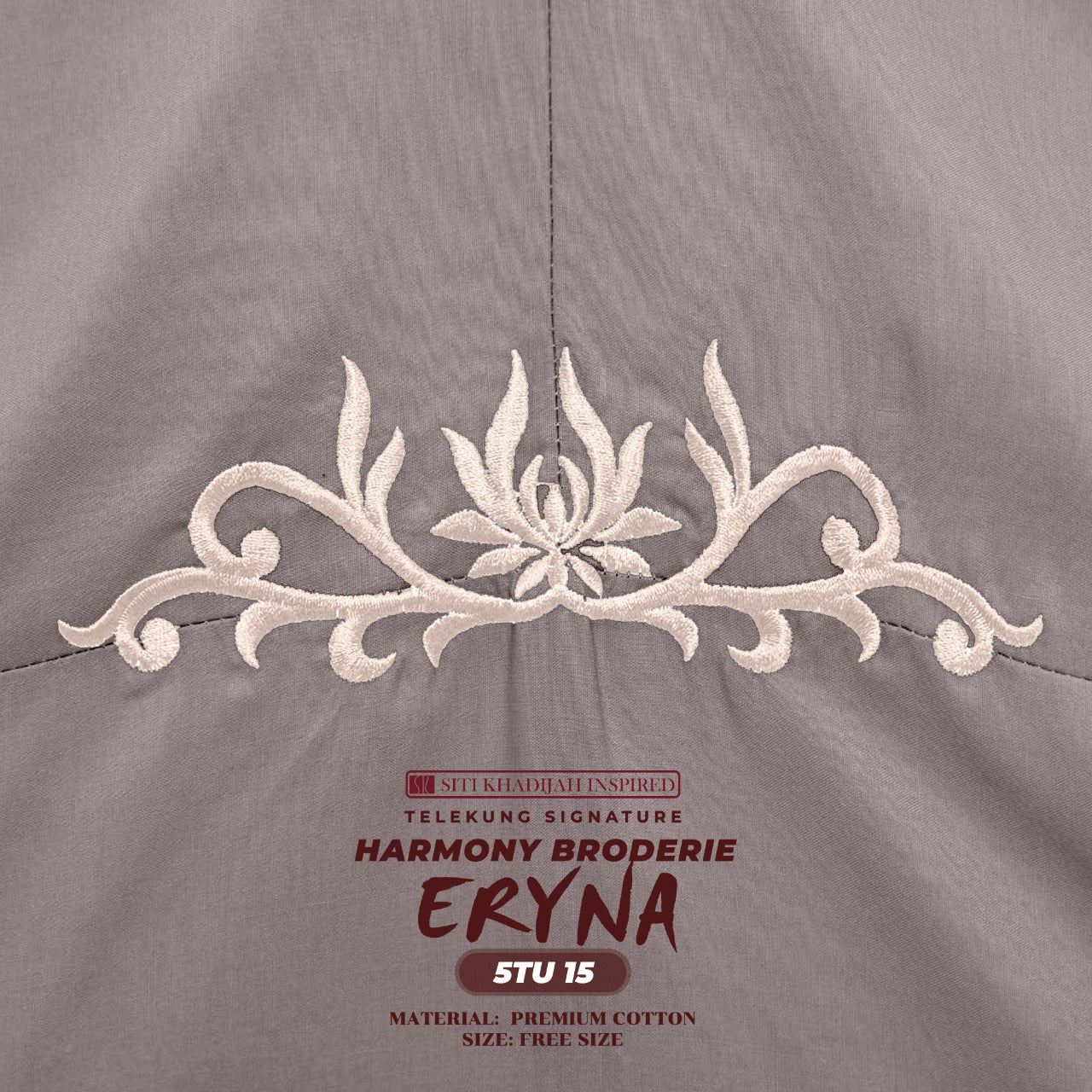 Telekung Inspired SK Harmony Broderie Eryna Collection Free Woven bag (5TU)