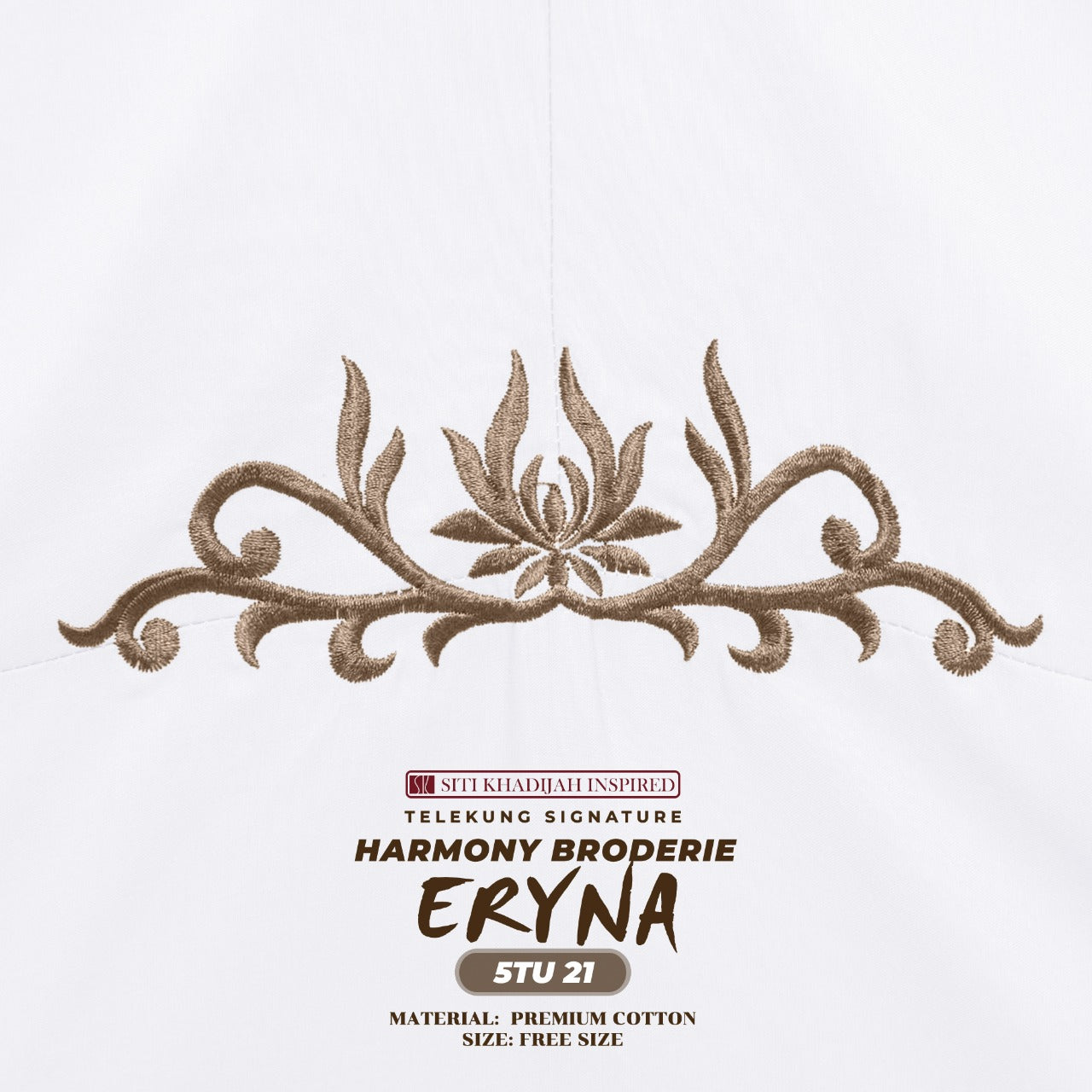 Telekung Inspired SK Harmony Broderie Eryna Collection Free Woven bag (5TU)