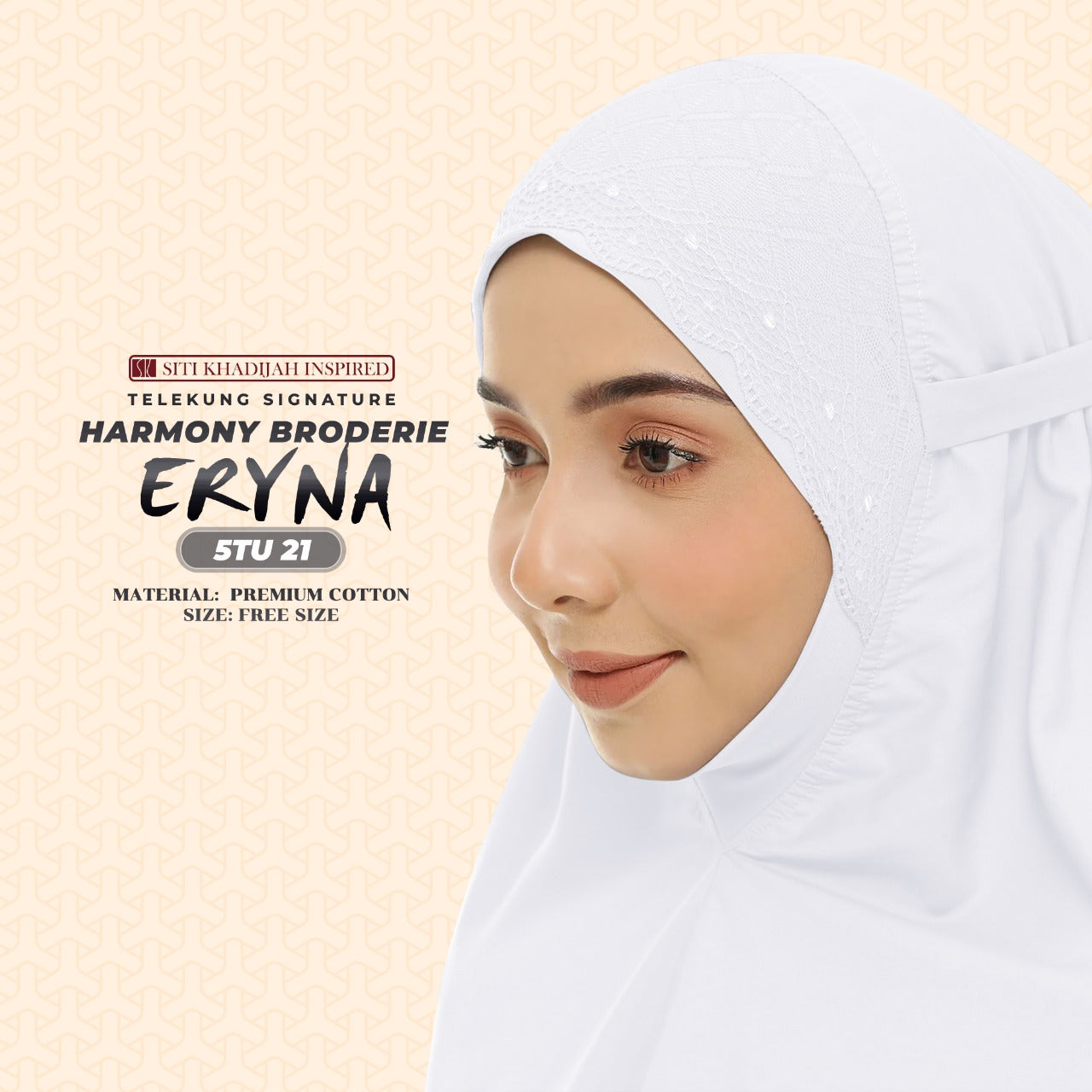 Telekung Inspired SK Harmony Broderie Eryna Collection Free Woven bag (5TU)