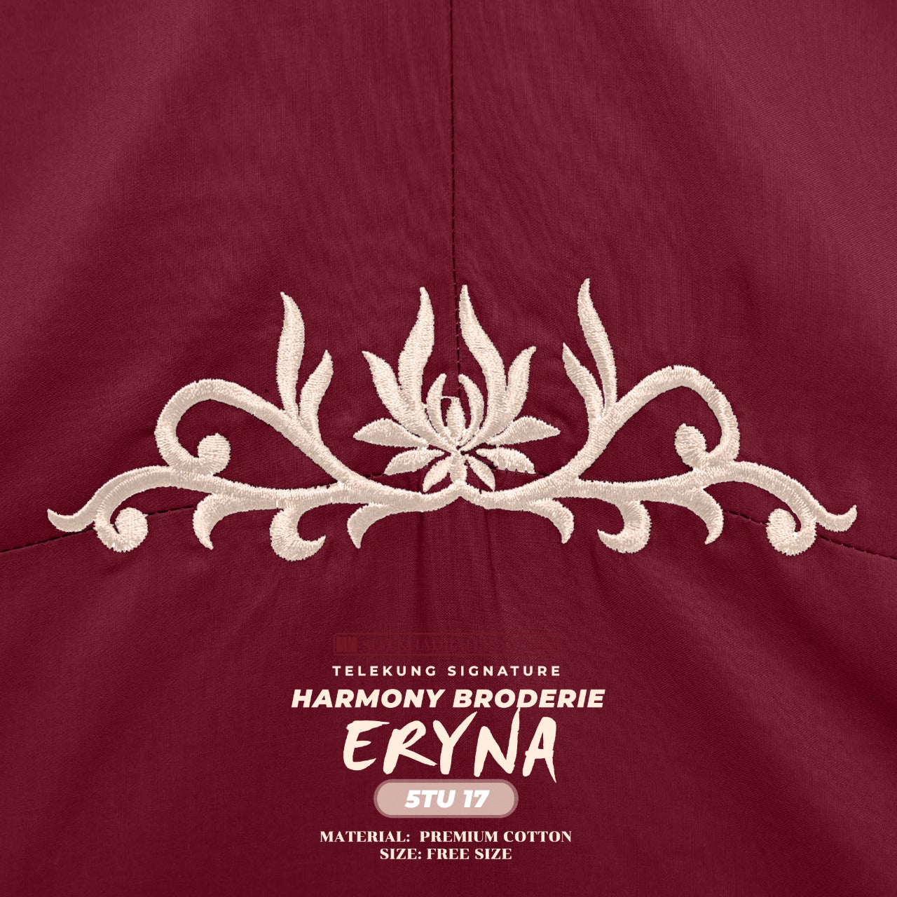 Telekung Inspired SK Harmony Broderie Eryna Collection Free Woven bag (5TU)