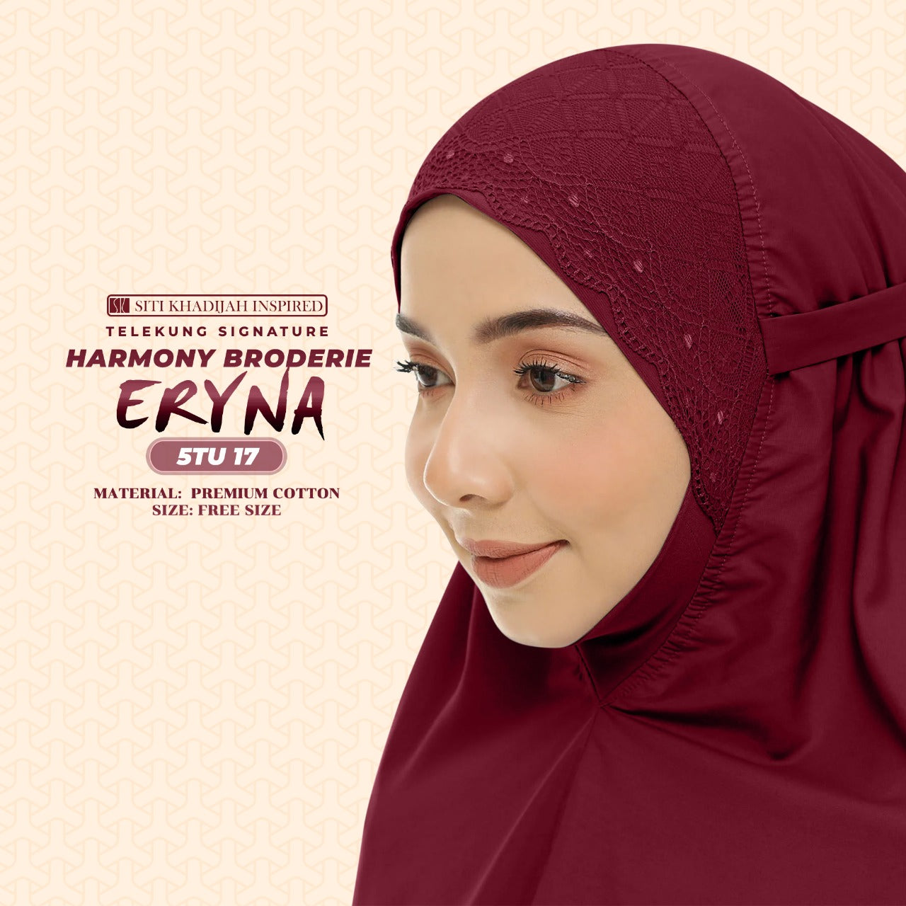 Telekung Inspired SK Harmony Broderie Eryna Collection Free Woven bag (5TU)