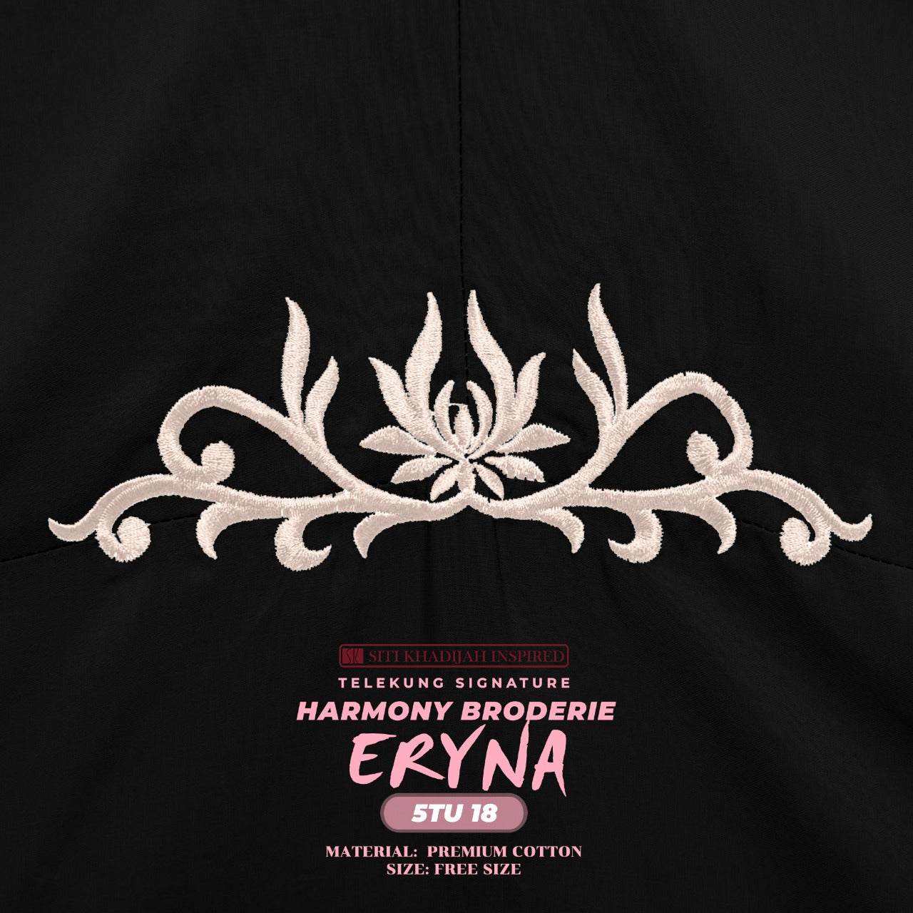 Telekung Inspired SK Harmony Broderie Eryna Collection Free Woven bag (5TU)