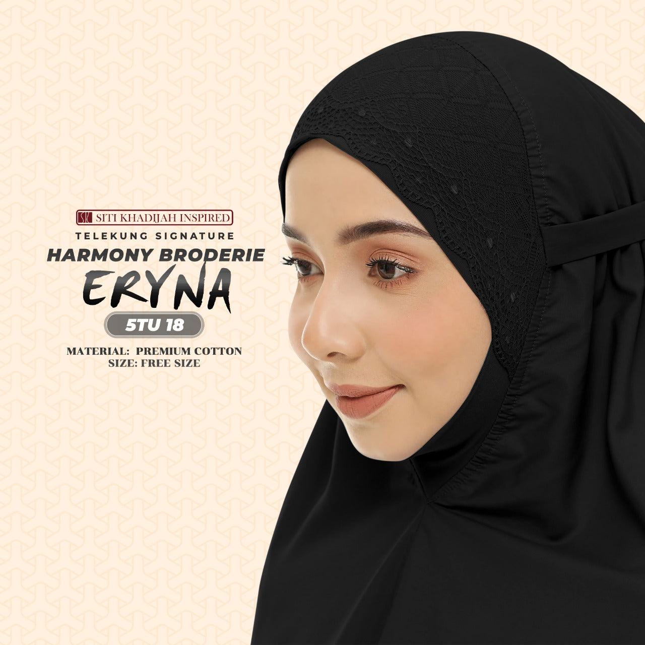 Telekung Inspired SK Harmony Broderie Eryna Collection Free Woven bag (5TU)
