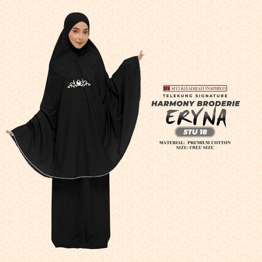 Telekung Inspired SK Harmony Broderie Eryna Collection Free Woven bag (5TU)