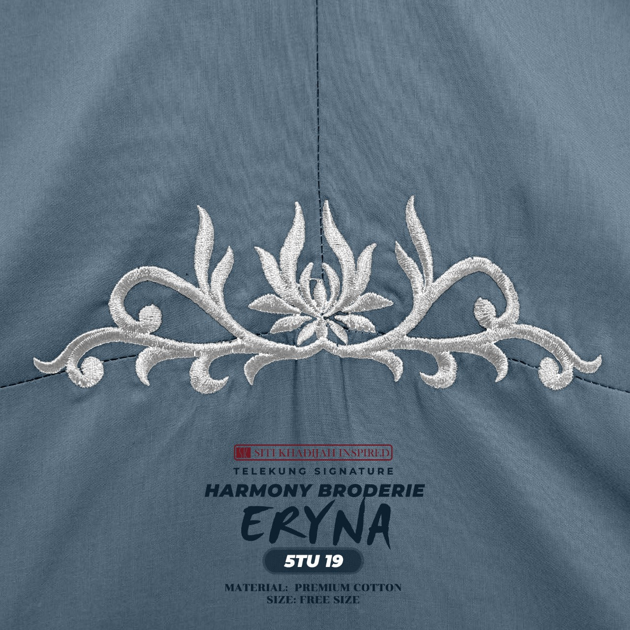 Telekung Inspired SK Harmony Broderie Eryna Collection Free Woven bag (5TU)