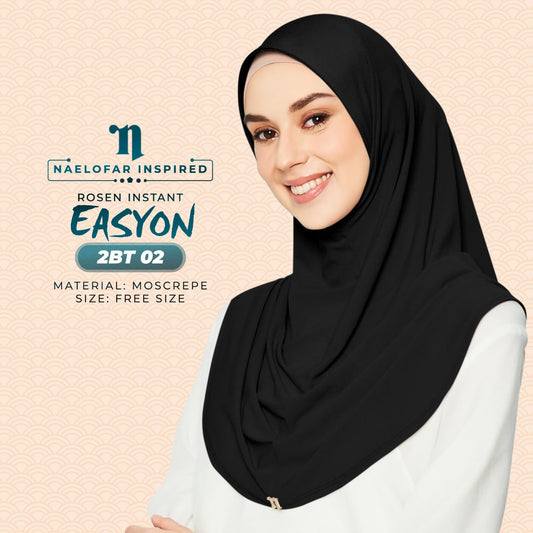 Naelofar Inspired EasyOn Rosen Instant Plain Collection (2BT)
