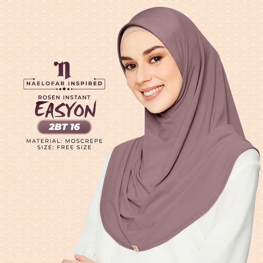 Naelofar Inspired EasyOn Rosen Instant Plain Collection (2BT)