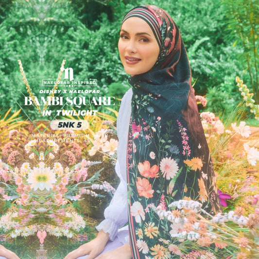 Naelofar Inspired Disney X Naelofar Bambi Square Collection (5NK)