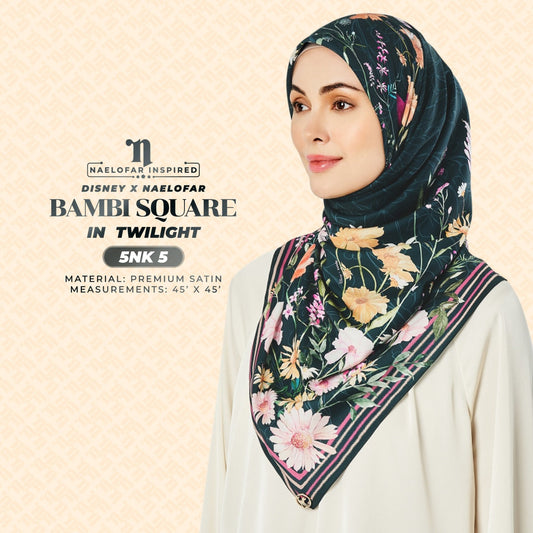 Naelofar Inspired Disney X Naelofar Bambi Square Collection (5NK)