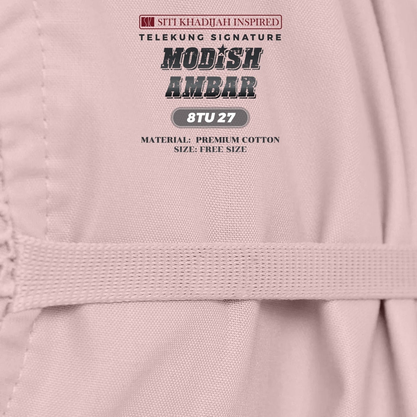 Telekung Siti Khadijah Inspired Modish Ambar Collection - Free Woven Bag (8TU)