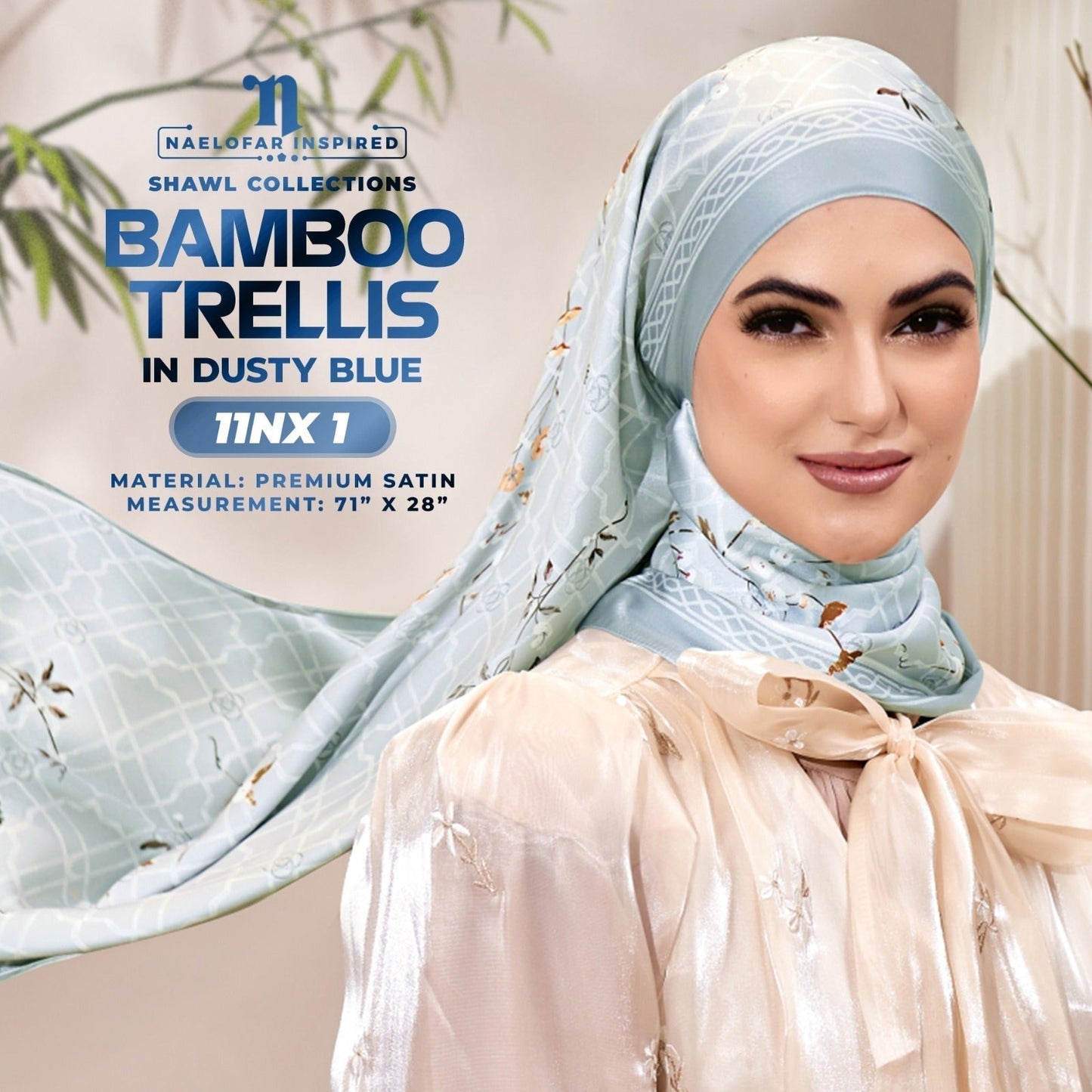 Naelofar Inspired Bamboo Trellis Shawl Collection