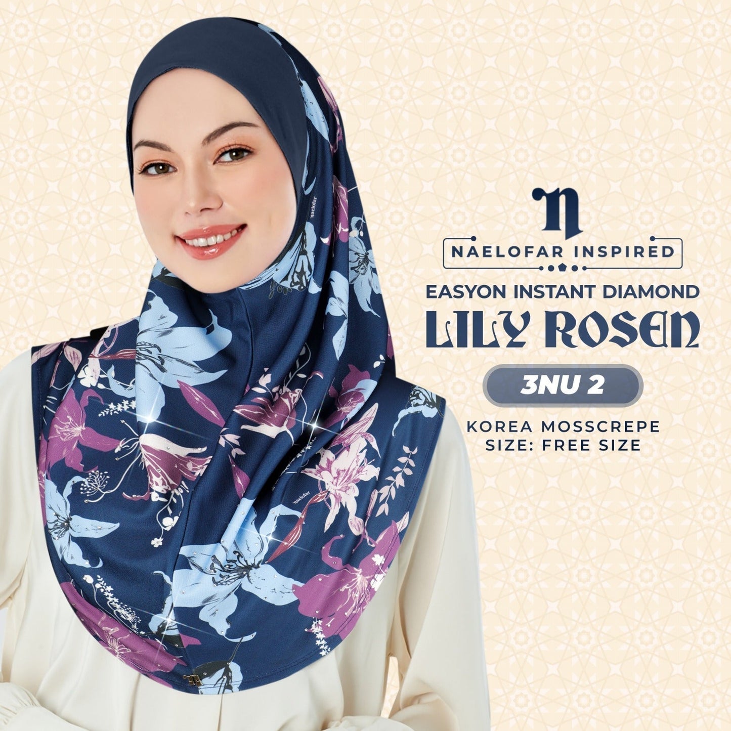 Naelofar Inspired Easyon Lily Rosen Printed Instant Collection