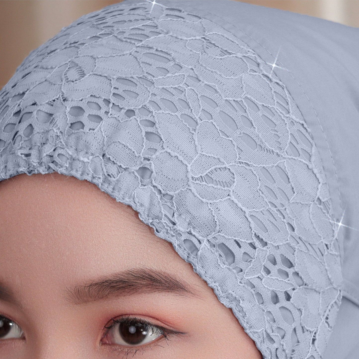 Telekung Siti Khadijah Inspired Modish Akasia Crystal Collection - Free Wovenbag (9TU)