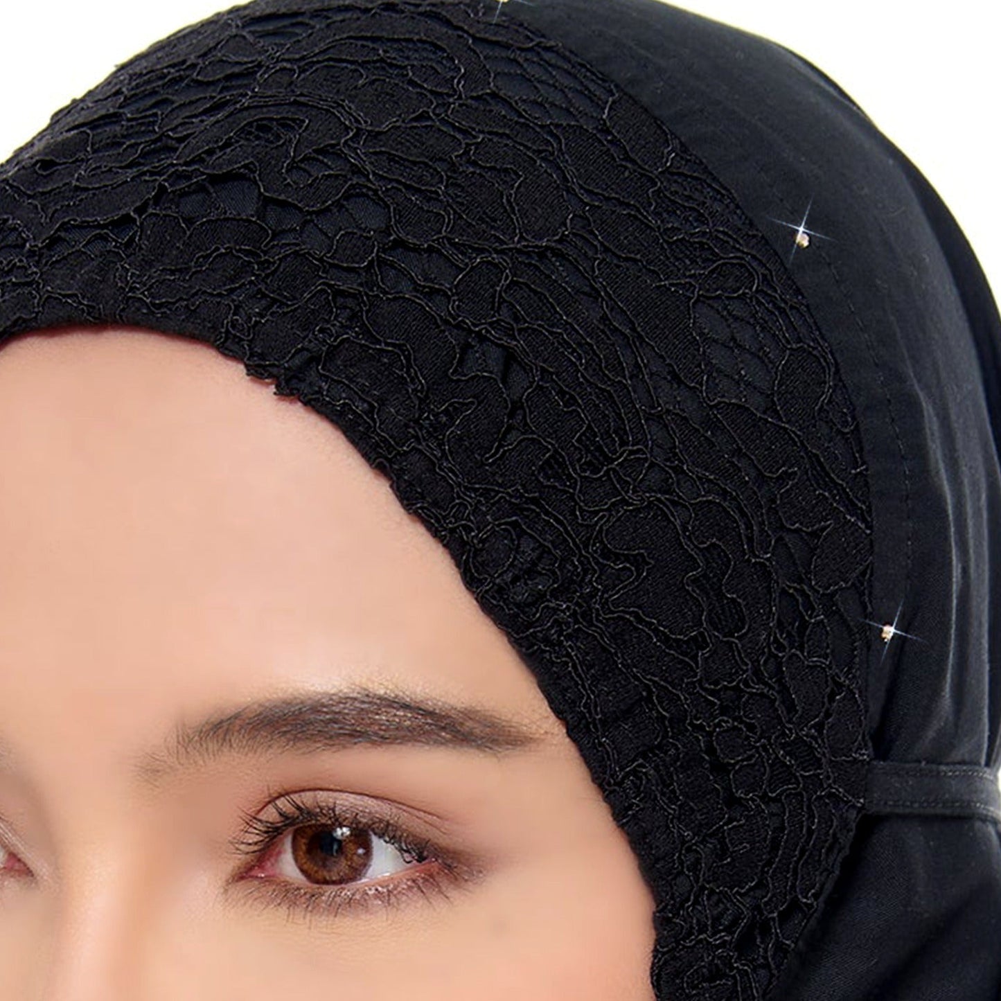 Telekung Siti Khadijah Inspired Modish Akasia Crystal Collection - Free Wovenbag (9TU)