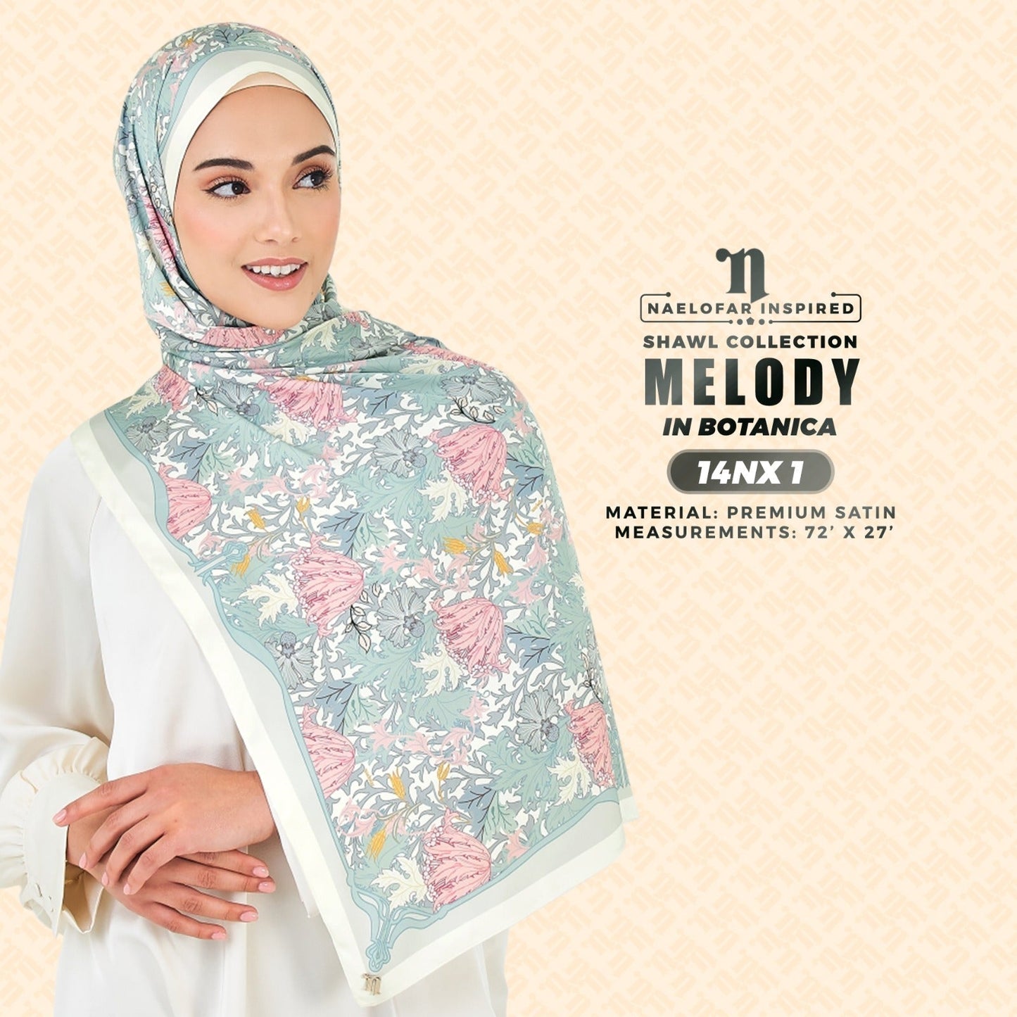 Naelofar Inspired Melody Printed Shawl Collection