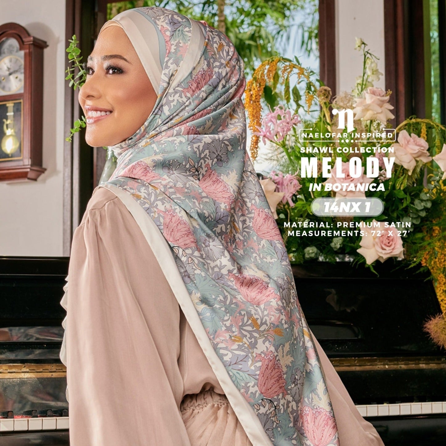 Naelofar Inspired Melody Printed Shawl Collection