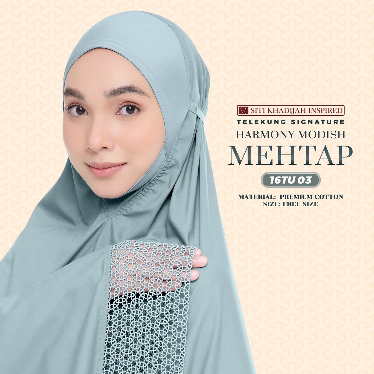Telekung SK Inspired Harmony Modish Mehtap - Free Woven Bag