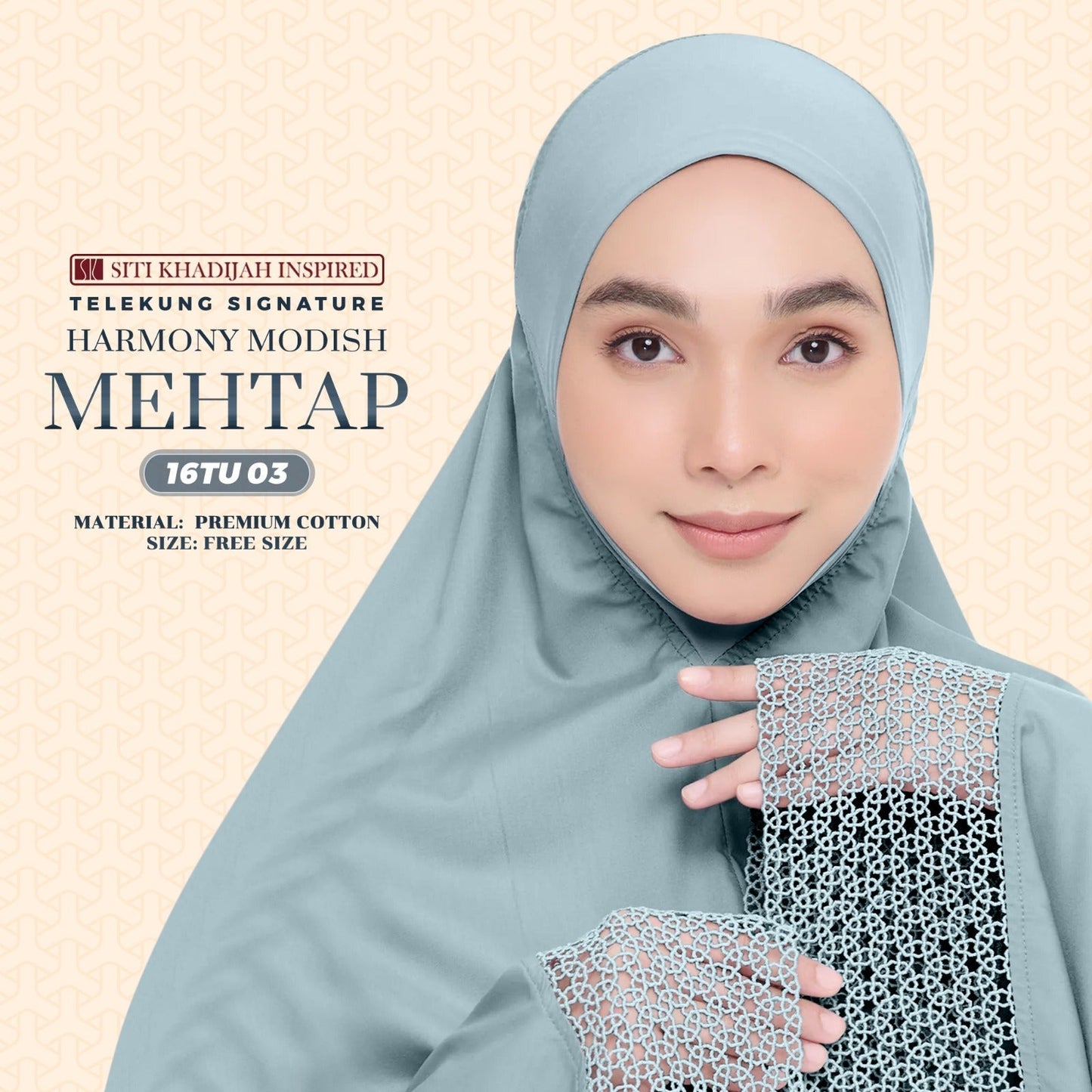 Telekung SK Inspired Harmony Modish Mehtap - Free Woven Bag