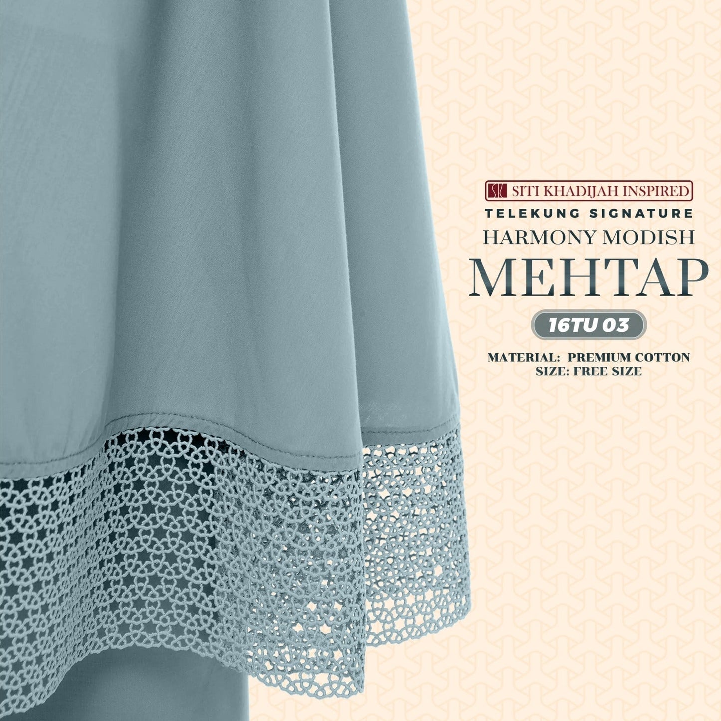Telekung SK Inspired Harmony Modish Mehtap - Free Woven Bag