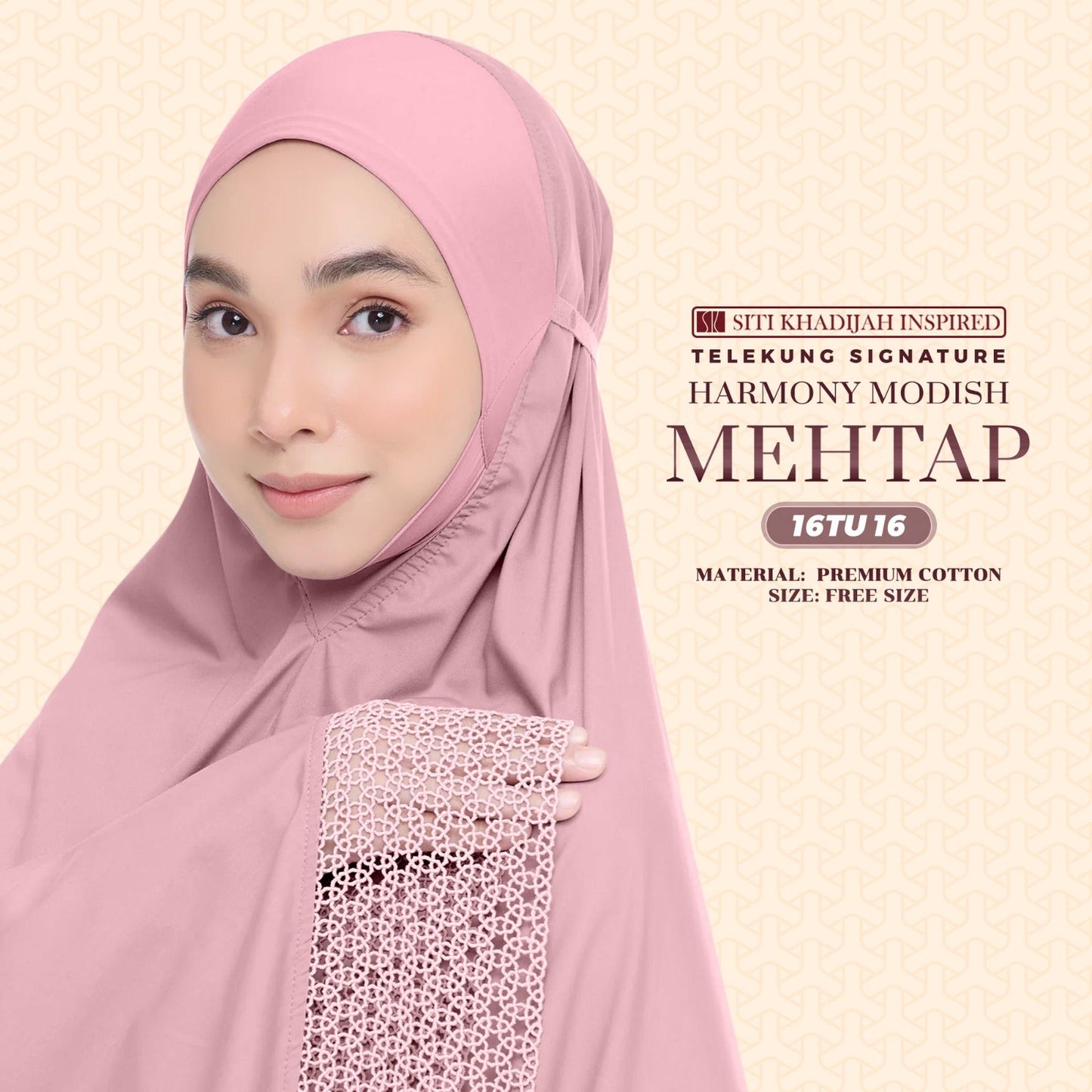 Telekung SK Inspired Harmony Modish Mehtap - Free Woven Bag