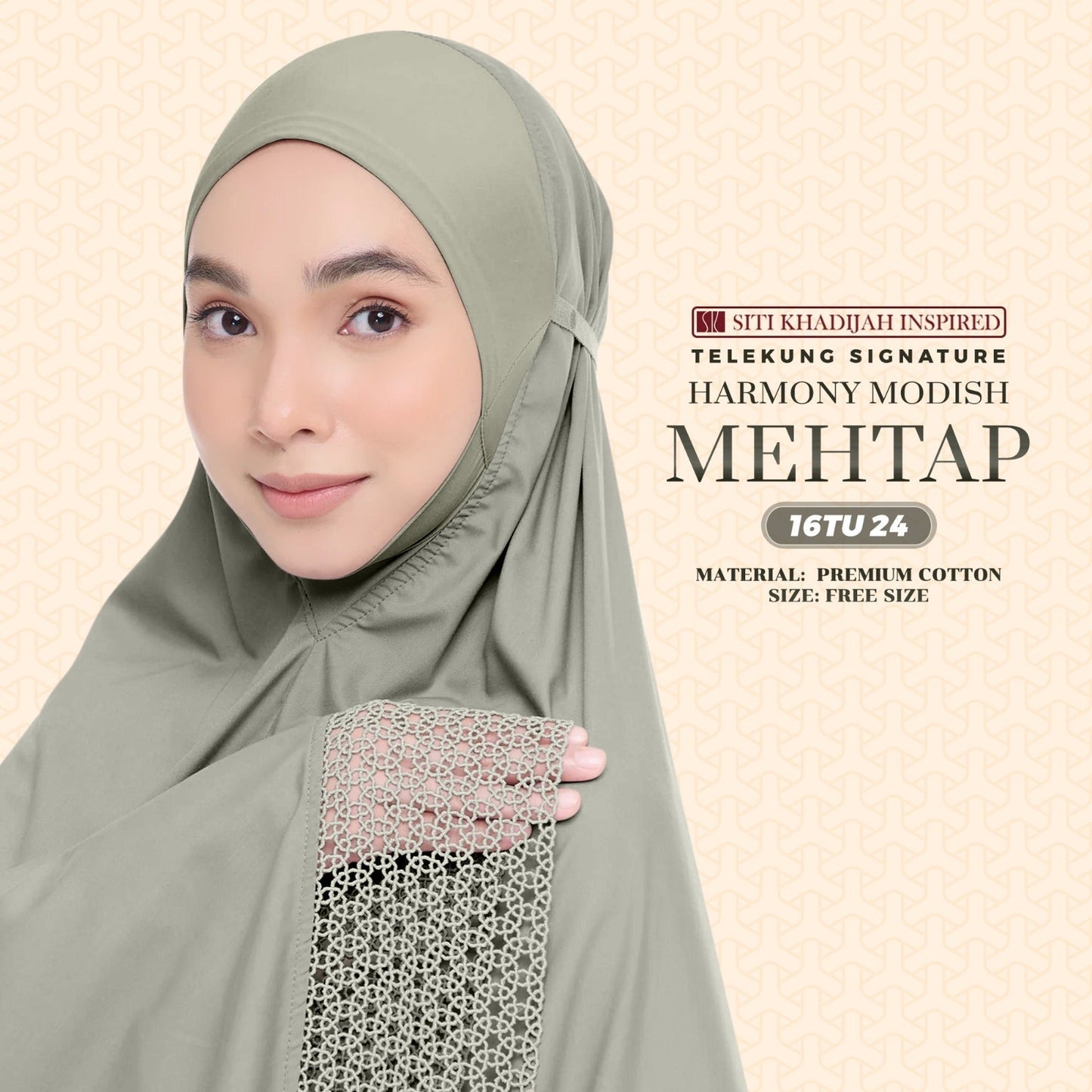 Telekung SK Inspired Harmony Modish Mehtap - Free Woven Bag