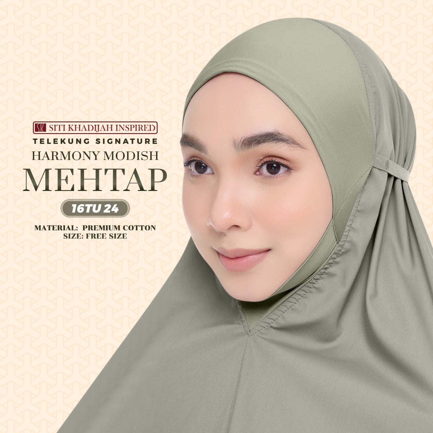 Telekung SK Inspired Harmony Modish Mehtap - Free Woven Bag