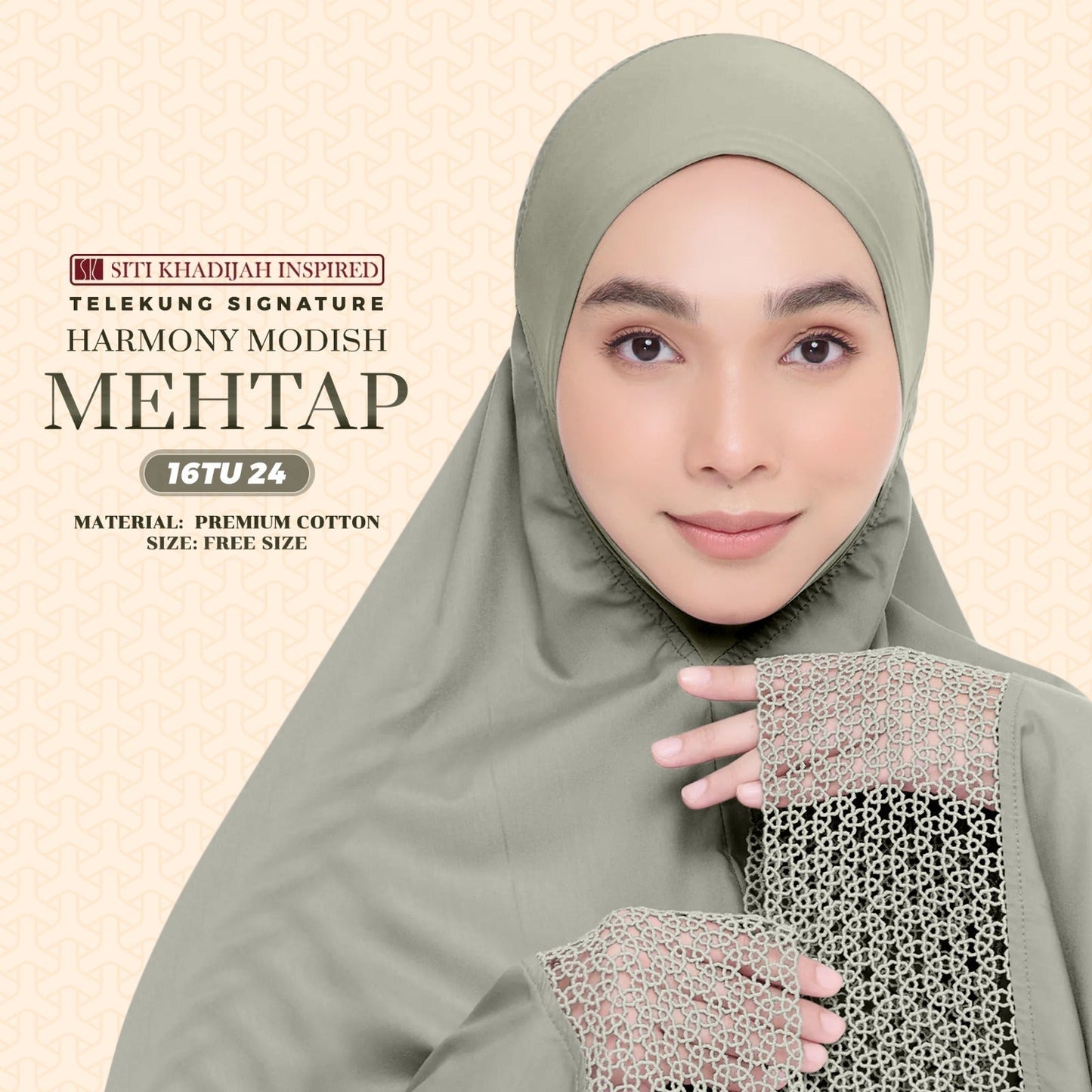 Telekung SK Inspired Harmony Modish Mehtap - Free Woven Bag
