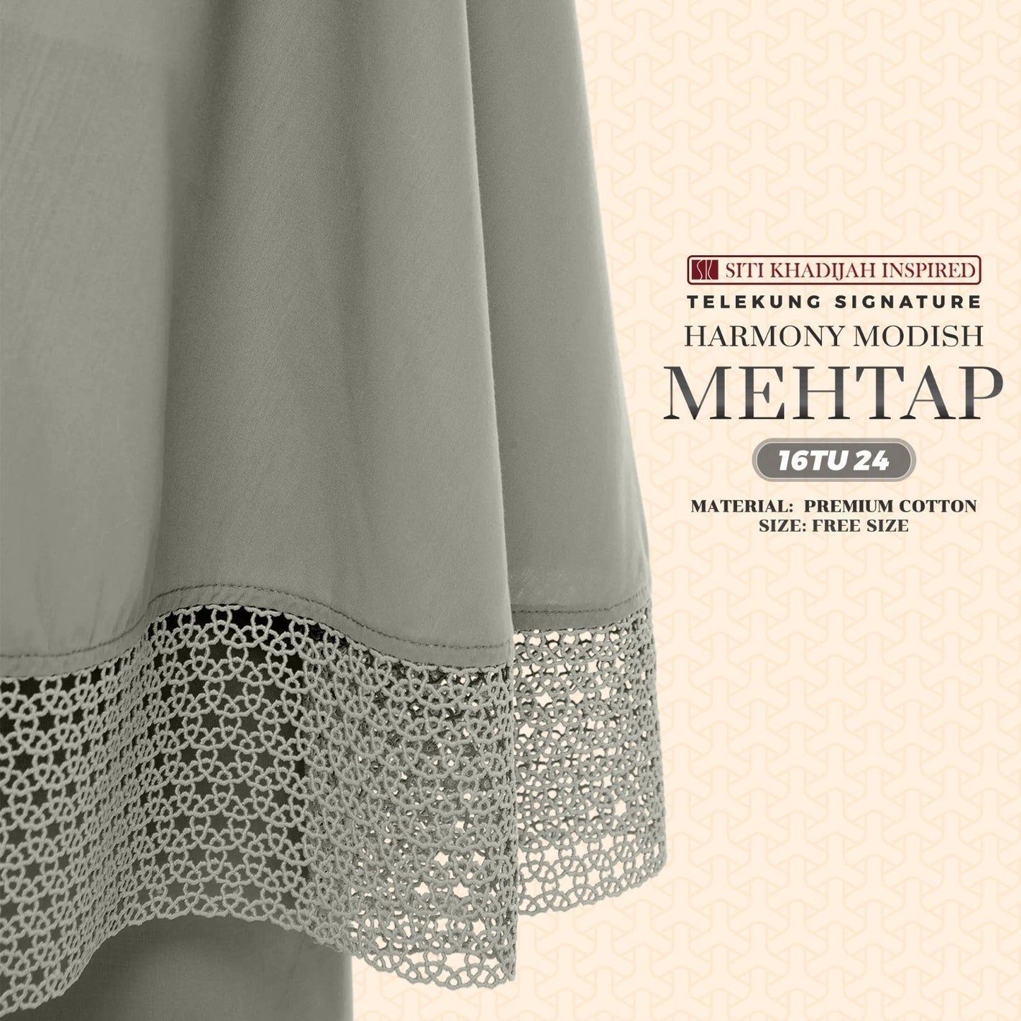 Telekung SK Inspired Harmony Modish Mehtap - Free Woven Bag