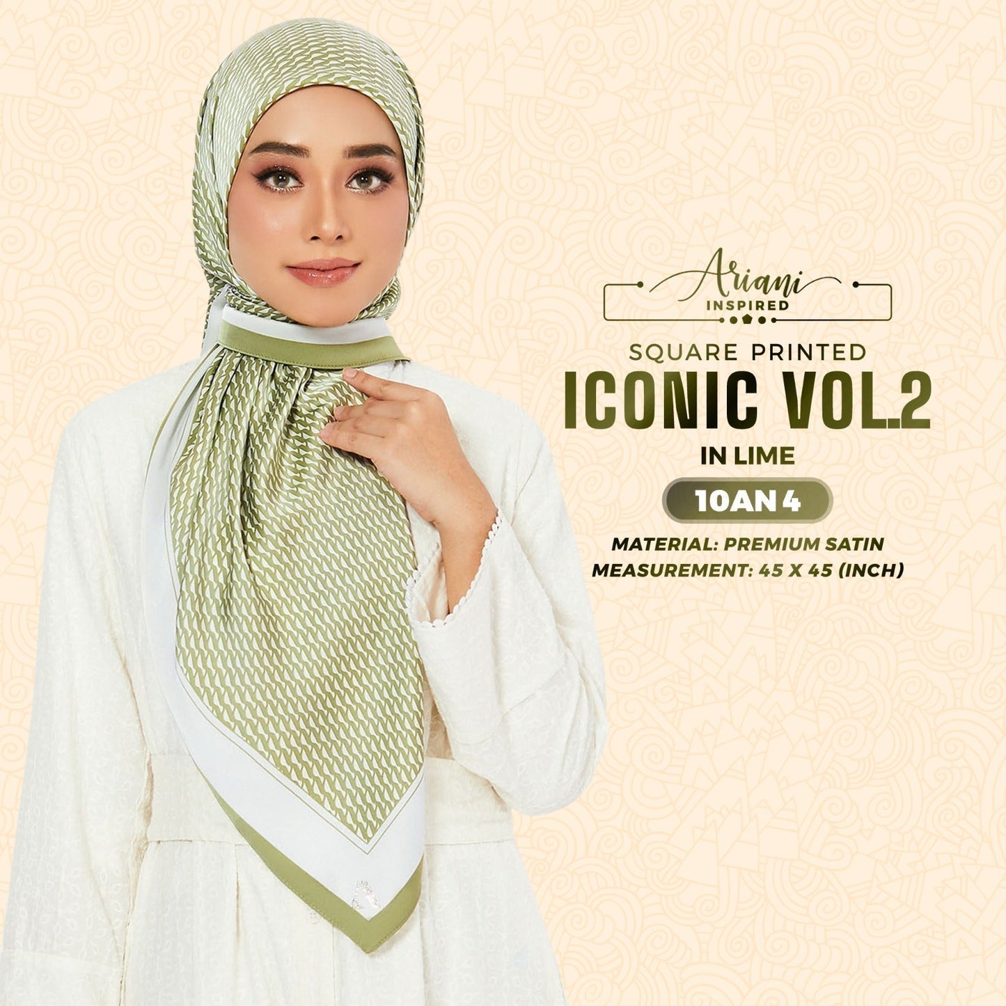 Ariani Inspired Iconic VOL.2 Printed Square Collection (10AN)