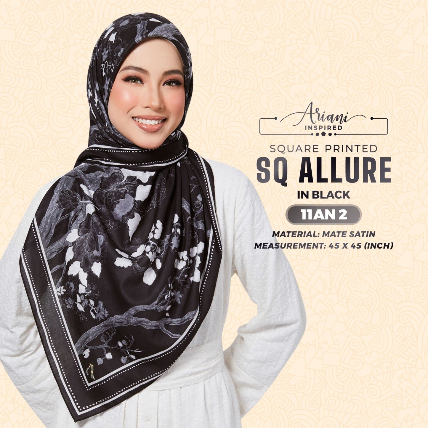 Ariani Inspired Allure Printed Square Collection (11AN)