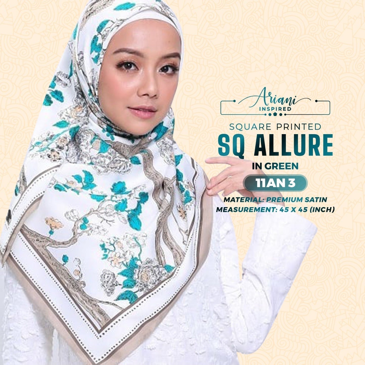 Ariani Inspired Allure Printed Square Collection (11AN)