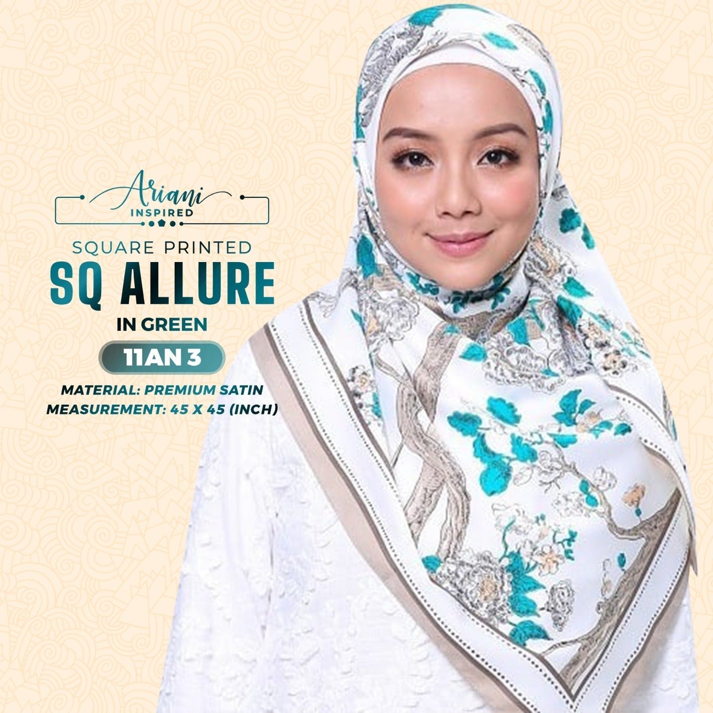 Ariani Inspired Allure Printed Square Collection (11AN)