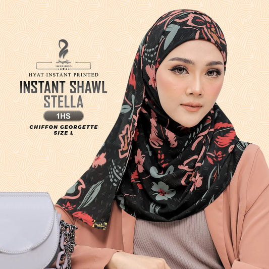 Hyat Inspired Instant Shawl Stella & Rosemary Collection With Box (1-2HS)