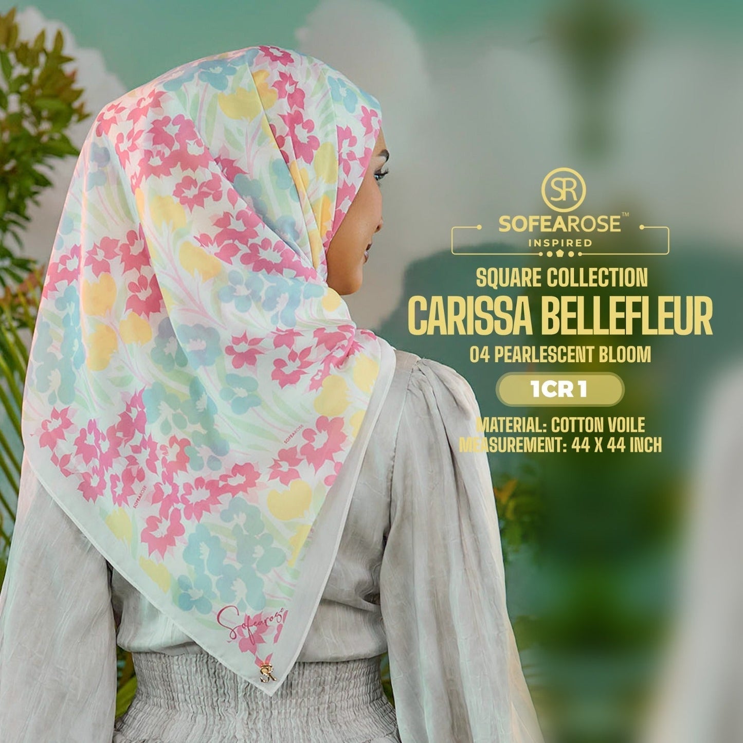 Sofearose Inspired Carissa Bellefleur Printed Square Collection (1CR)