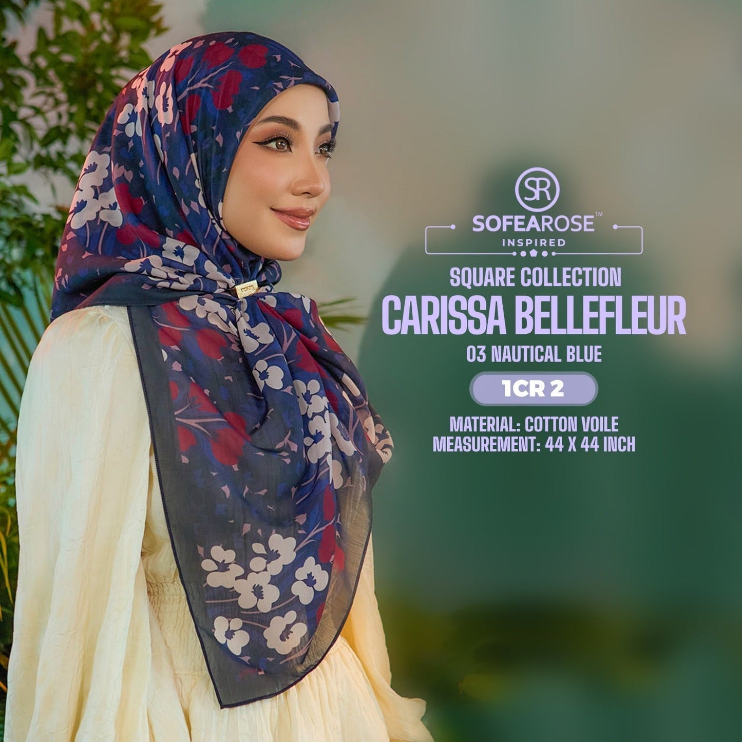 Sofearose Inspired Carissa Bellefleur Printed Square Collection (1CR)