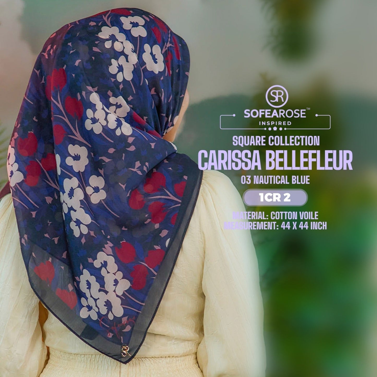 Sofearose Inspired Carissa Bellefleur Printed Square Collection (1CR)