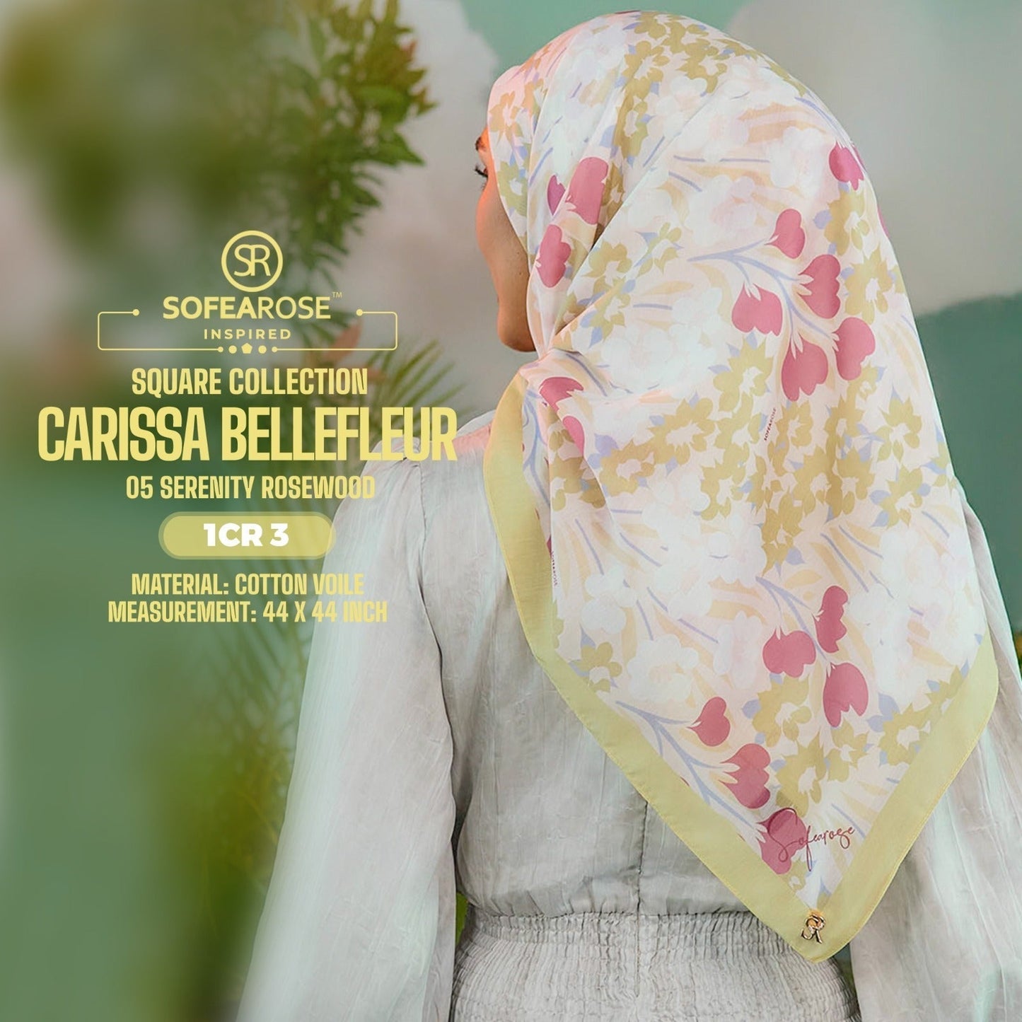 Sofearose Inspired Carissa Bellefleur Printed Square Collection (1CR)