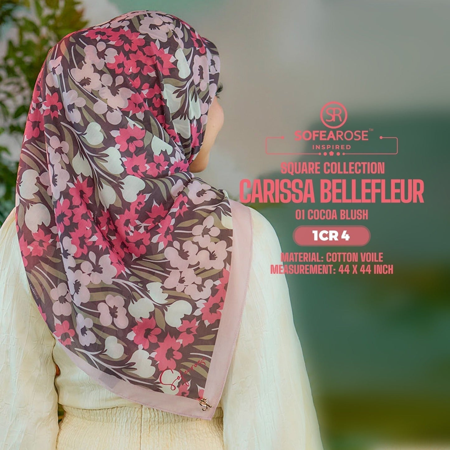 Sofearose Inspired Carissa Bellefleur Printed Square Collection (1CR)