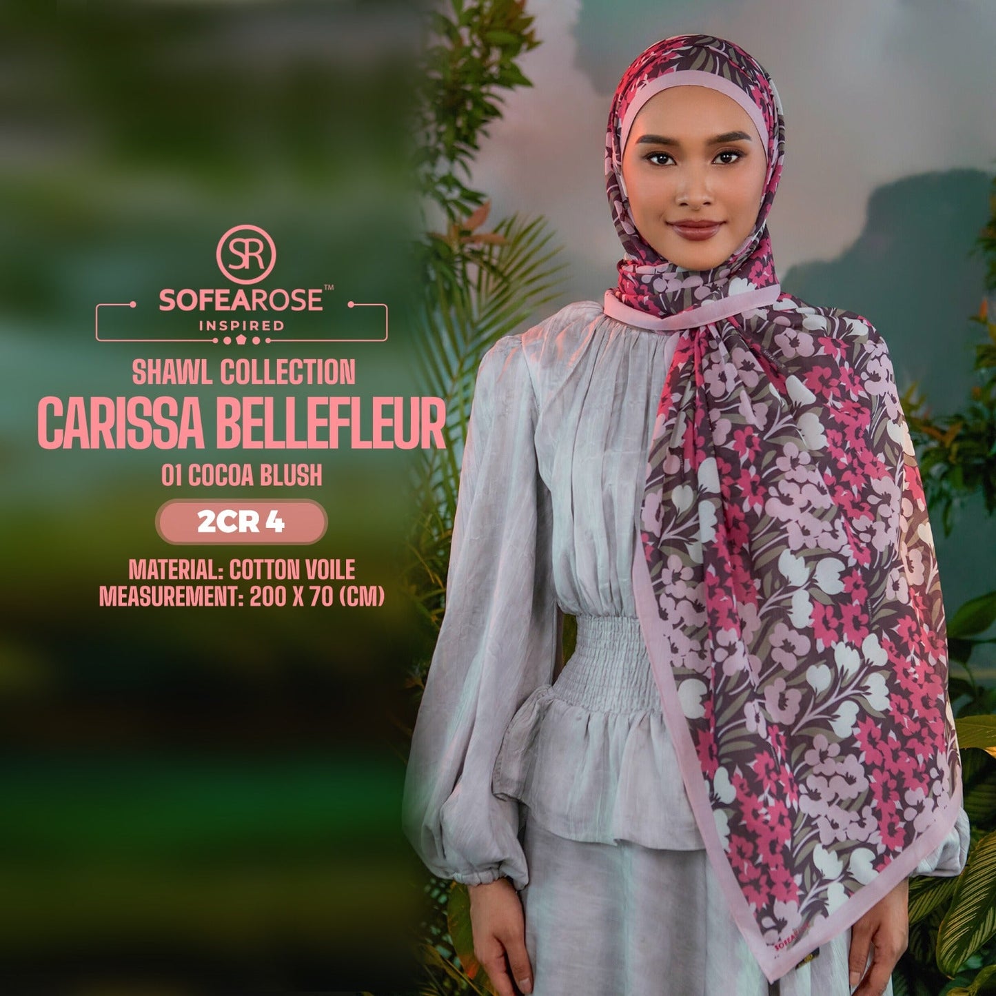 Sofearose Inspired Carissa Bellefleur Printed Shawl Collection (2CR)