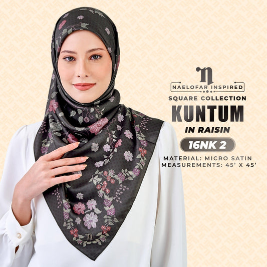 Naelofar Inspired Kuntum Square Printed Collection (16NK)