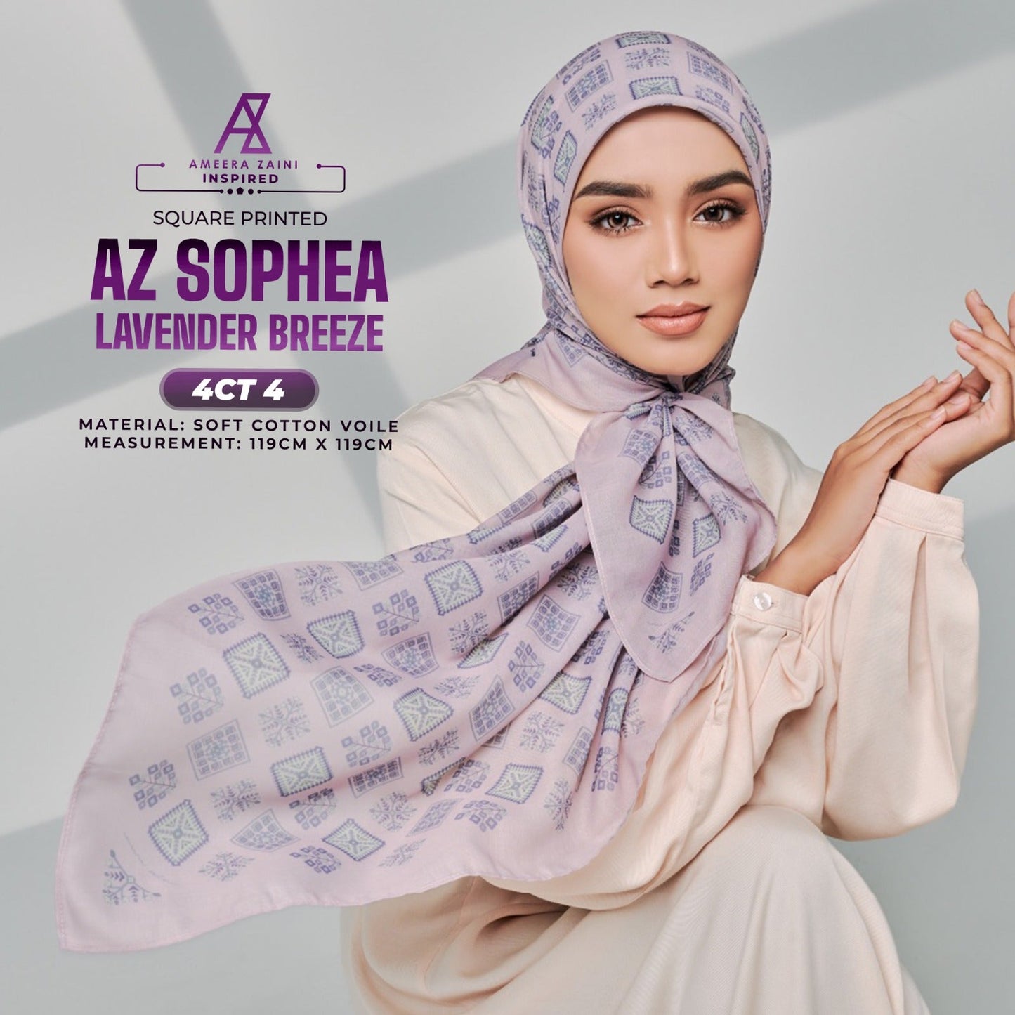 Ameera Zaini Inspired AZ SOPHEA SQ Collection (4CT)