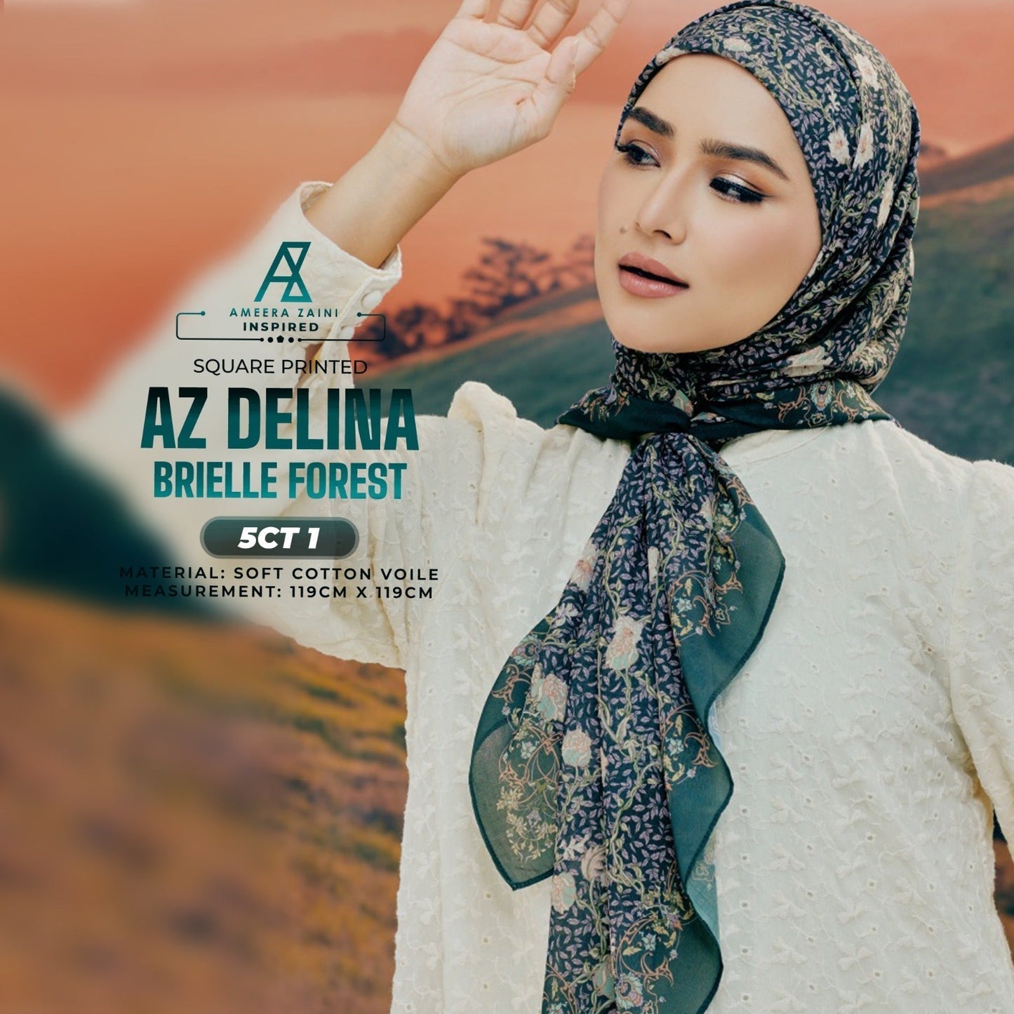 Ameera Zaini Inspired AZ DELINA Square Collection (5CT)