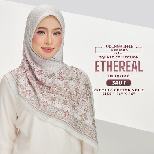 Tudung Ruffle Inspired Ethereal Square Collection (3RU)