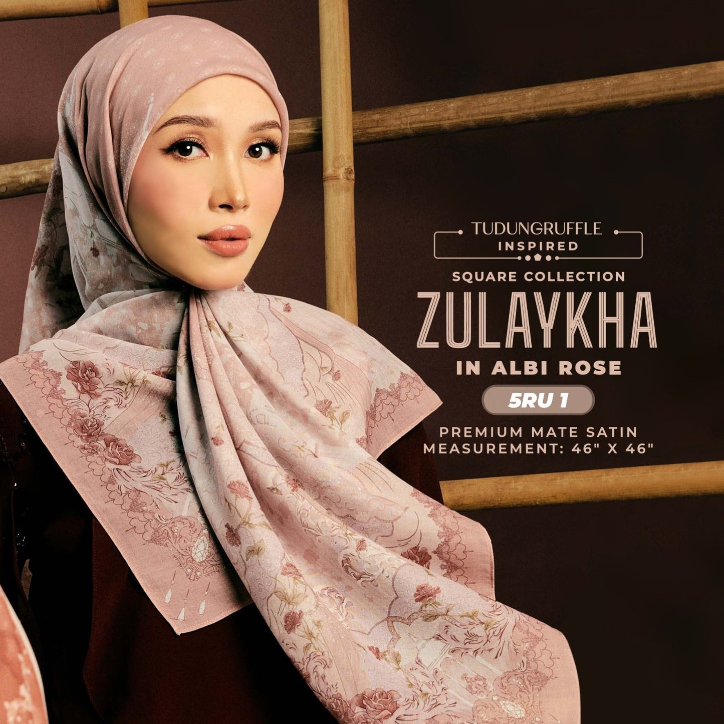 Tudung Ruffle Inspired Zulaykha Square Collection (5RU)