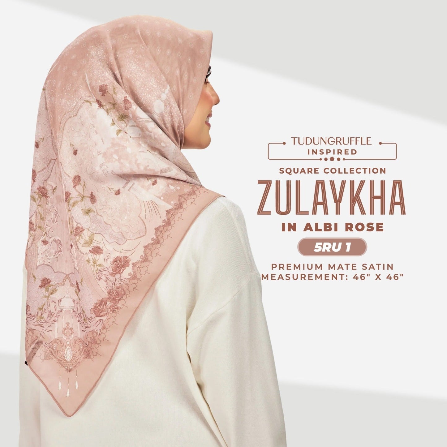 Tudung Ruffle Inspired Zulaykha Square Collection (5RU)