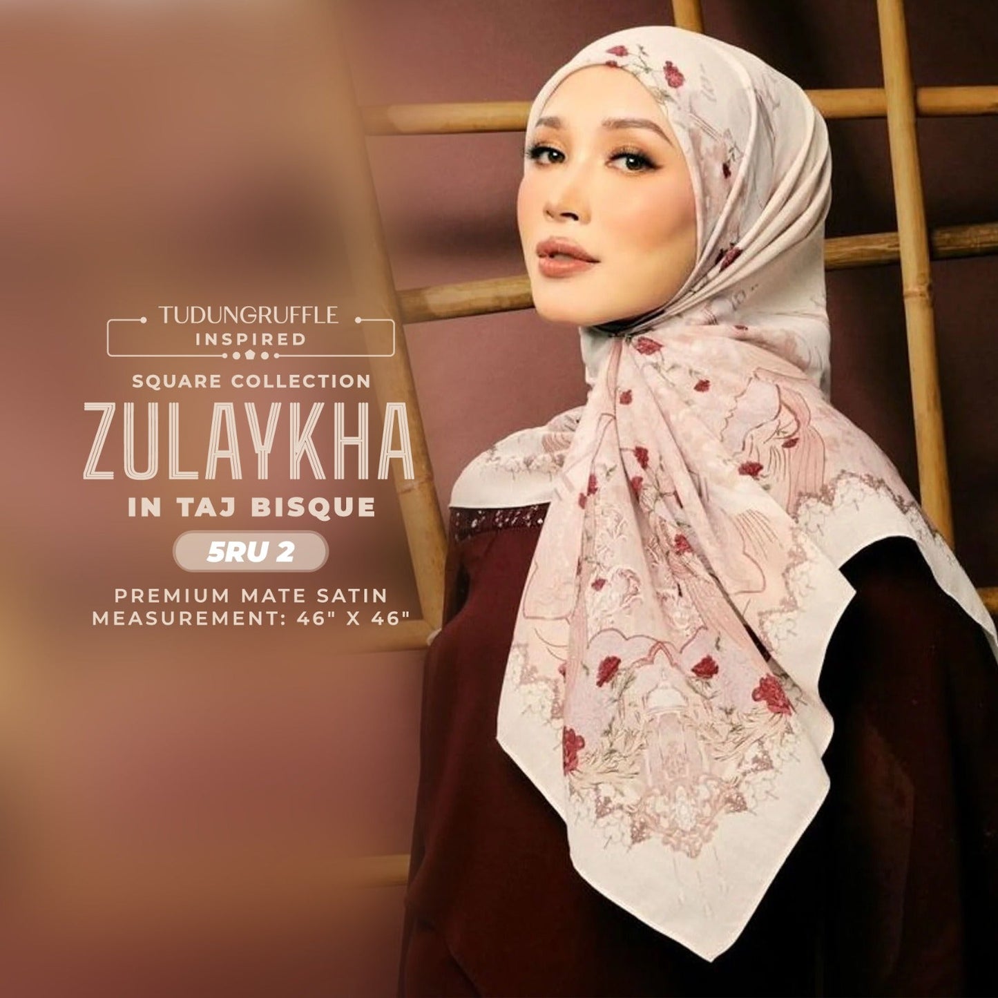 Tudung Ruffle Inspired Zulaykha Square Collection (5RU)
