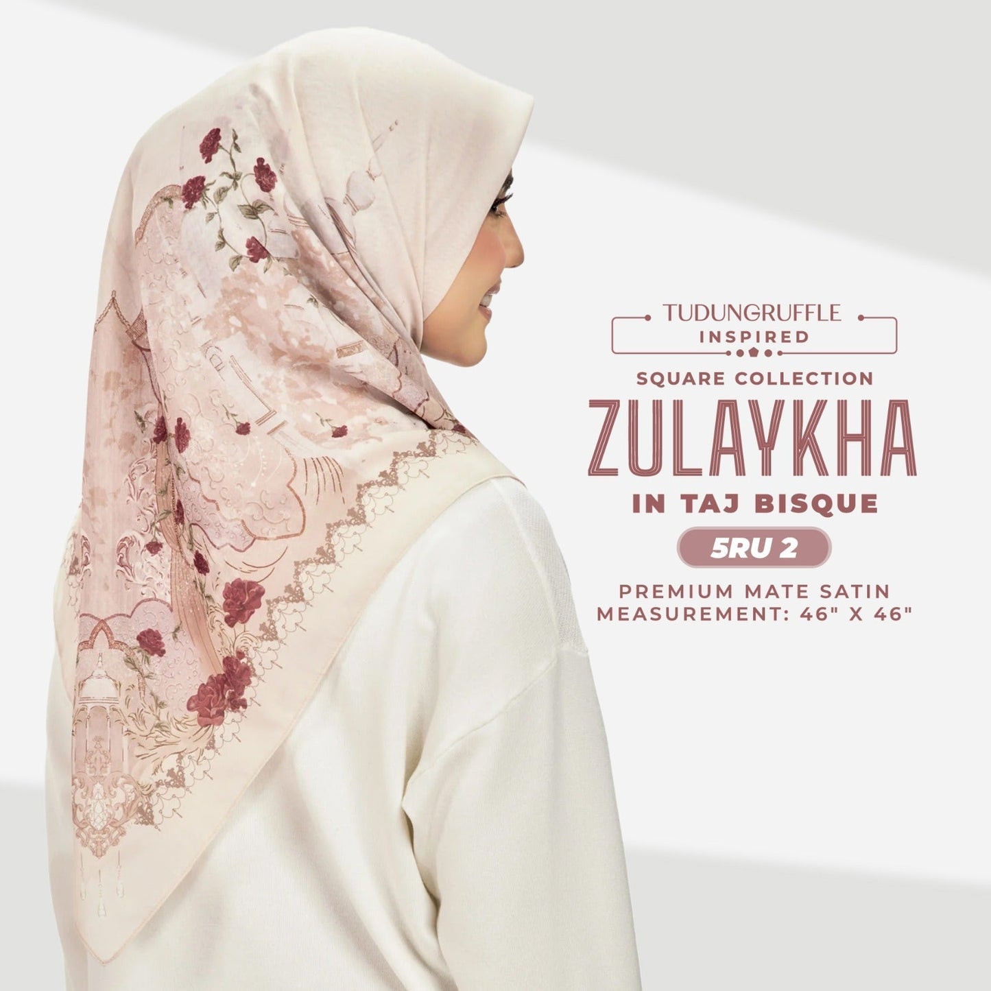 Tudung Ruffle Inspired Zulaykha Square Collection (5RU)