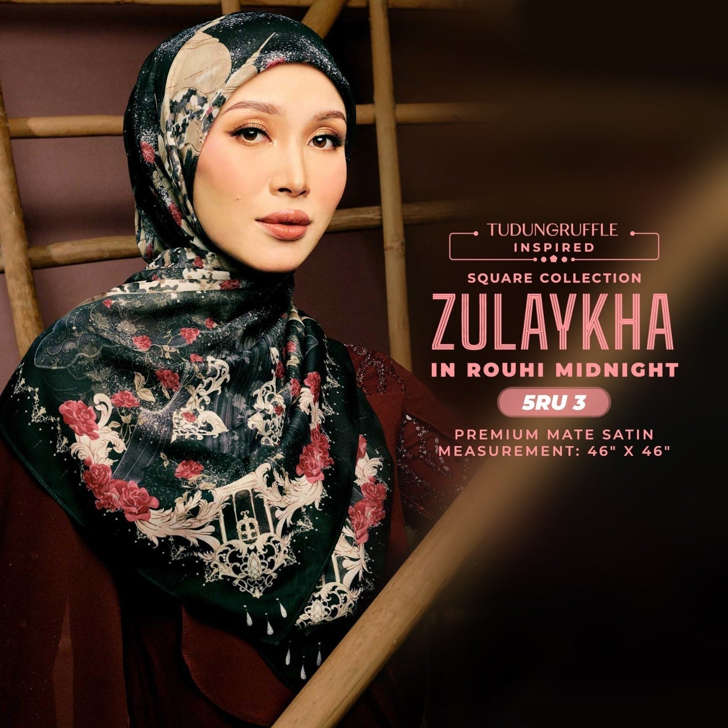 Tudung Ruffle Inspired Zulaykha Square Collection (5RU)